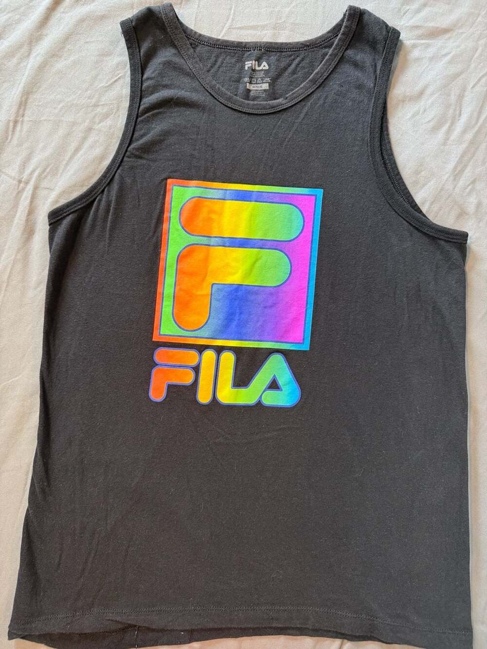 Fila Men's Rainbow Logo Graphic Tank Top